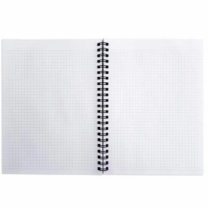 Тетрадь А5 80 л., клет. "Minimalism" мягкий переплет, спираль, желтый