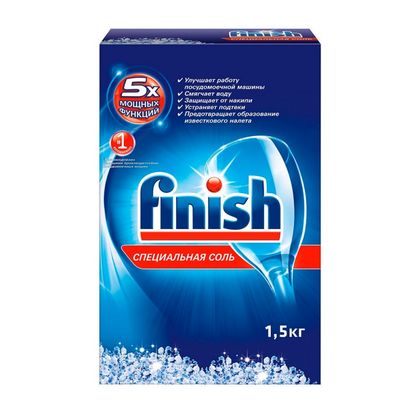 Средство д/мытья посуды в посудомоечной машине "Finish" 1,5 кг, соль