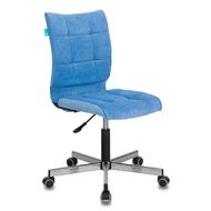 Кресло д/персонала Бюрократ СH-330M/VELV86 голубой, ткань, крестовина металл хром
