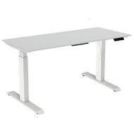 Стол с электроприводом двухмоторный WellDesk Uplift, цвет белый,столешница ДСП 1400х800х28, Пепел 621 PE, мотор bosch