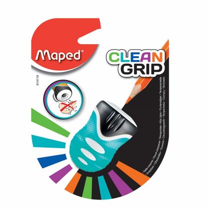 Точилка на 1 отв. "Clean Grip" ассорти