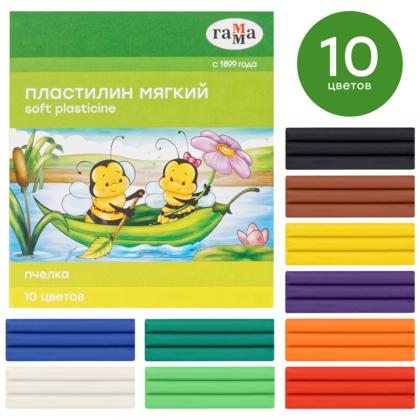 Пластилин для детской лепки 6 цв. "Пчелка" восковой