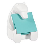 Диспенсер д/бумаги "Медведь" пласт., белый+ Z-стикеры Super Sticky,76х76мм, 90 л., голубой неон