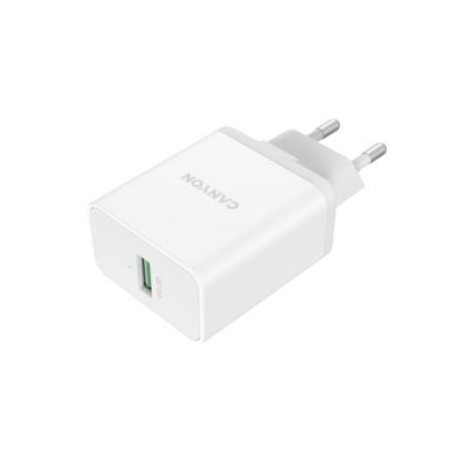 Адаптер питания CANYON CNE-CHA24W QC3.0 24W 100V-240V 18W Output: 5V/3A,9V/2.67A,12V/2A, белый