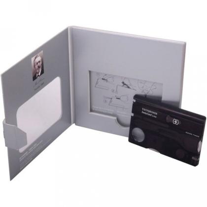 Мультиинструмент "SwissCard Lite 0.7333.T3" пласт./метал., 13 функц., подарочн. упак., черный полупрозрачный