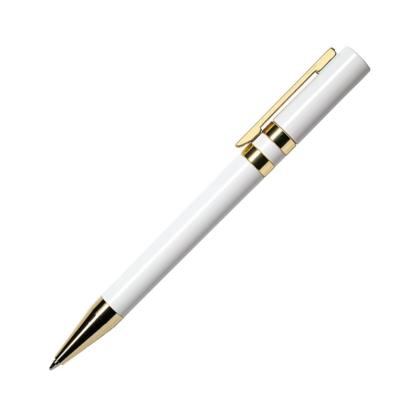 Ручка шарик/автомат "Ethic C GOLD" 1,0 мм, пласт./метал., глянц., белый/золотистый, стерж. синий