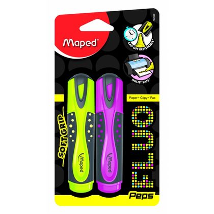 Маркер текстовый "Fluo Peps Soft" блистер, 2 шт.