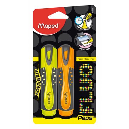 Маркер текстовый "Fluo Peps Soft" блистер, 2 шт.