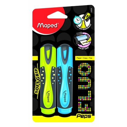Маркер текстовый "Fluo Peps Soft" блистер, 2 шт.