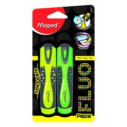 Маркер текстовый "Fluo Peps Soft" блистер, 2 шт.