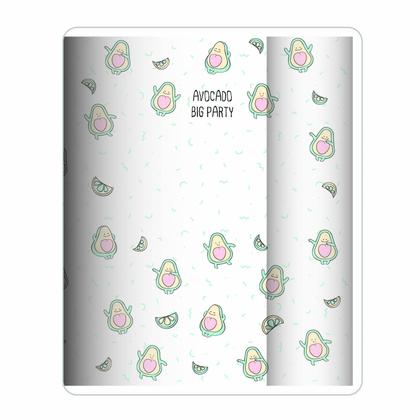 Обложка д/тетрадей "Avocado" А5, 35*21 см., полипроп., 100 мкм., с клапаном, разноцветный