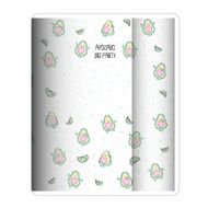 Обложка д/тетрадей "Avocado" А5, 35*21 см., полипроп., 100 мкм., с клапаном, разноцветный