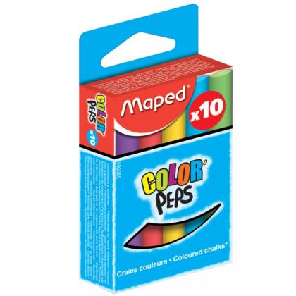 Мелки д/доски 10 шт. "White Peps" кругл., белый