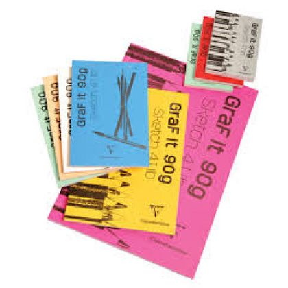 Скетчбук "Graf It" А5, 90г/м2, 80л., скоба, розовый