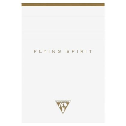 Блокнот А6 105*148 мм, 70 л., лин. "Flying Spirit" склейка сверху, обл. карт., белый