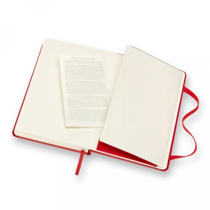 Блокнот А6 90*140 мм, 96 л., тонир., лин. "Classic Pocket" тверд. обл. полипропилен., на резинке, красный
