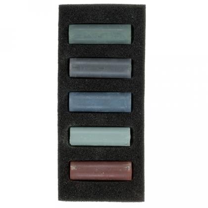 Пастель мягкая "Rembrandt Half Pastel" набор, 5 цв., зеленые