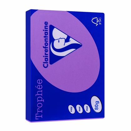 Бумага цветная A4, 80г/м, 500 л. "Trophee" ярк.-голубой