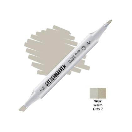 Маркер перм., худ. "Sketchmarker" двусторонний, WG7, серый теплый №7