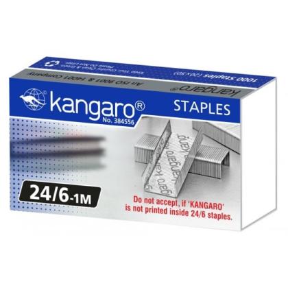 Скоба 24/6 "Kangaro" 2000 шт., блистер