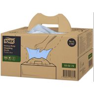 Материал нетканый Tork Premium повышенной прочности в салфетках, голубой, W7, 180шт/упак