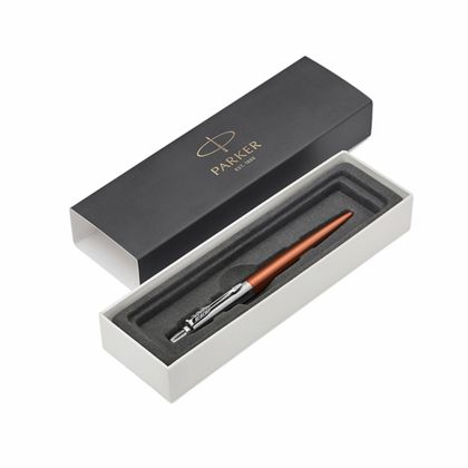 Ручка шарик/автомат "Jotter Chelsea Orange CT" 0,7 мм, метал., подарочн. упак., оранжевый/серебристый, стерж. синий