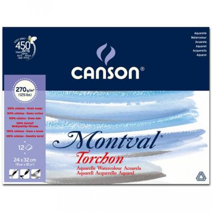 Блок-склейка бумаги для акварели "Montval" снежное зерно, А3, 270 г/м2, 12 л.
