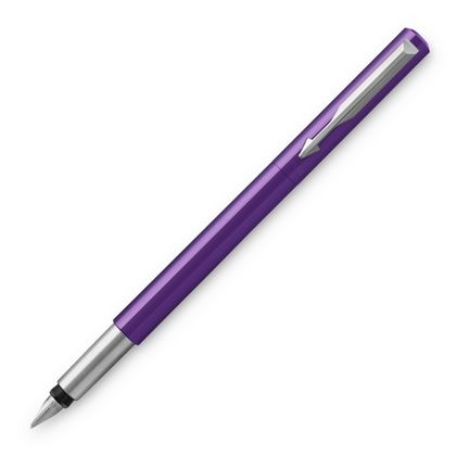 Ручка перьевая F "Vector Purple" метал., подарочн. упак., фиолетовый, патрон черный