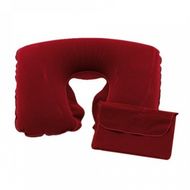 Подголовник-подушка д/путешествий "Comfortable" 35*23*9 см, ПВХ, красный