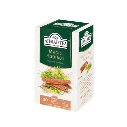 Чайный напиток "Ahmad Tea" 20 пак*1,5 гр., травяной, ройбуш с корицей, Magic Rooibos