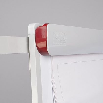 Флипчарт "Mobilchart Pro RED" 70*100 см, бел. полимер, на колесах, 2х3
