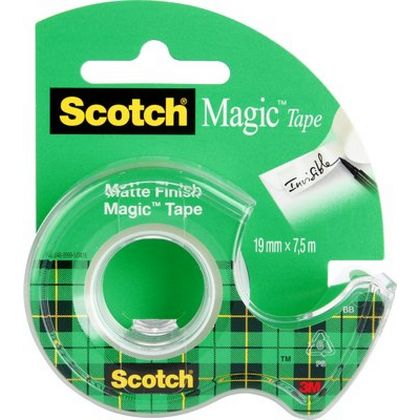 Клейк. лента 19 мм*7,5 м "3М Scotch" невидимая, в мини-диспенсере
