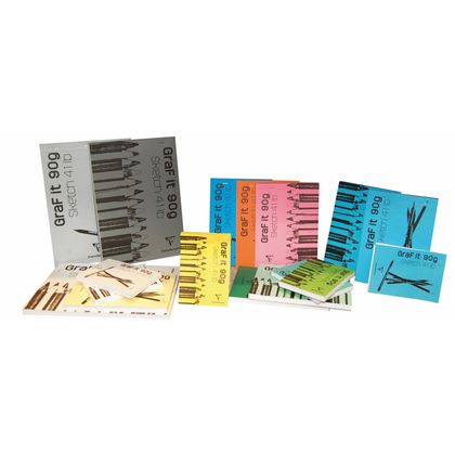 Скетчбук "Graf It" A5, 90г/м2, 80л., скоба, черный