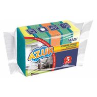 Губка кухонная для мытья посуды Azur Maxi 95*65*25 мм, 5шт/уп