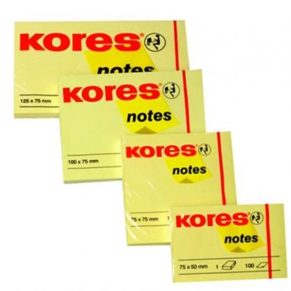 Бумага д/з на кл. осн. 75*75 мм "Kores" 100 л., зеленый неон