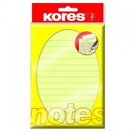 Бумага д/з на кл. осн. 100*150 мм "Kores" 100 л., желтый