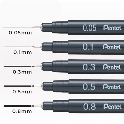 ручка капиллярная "Pointliner" 0.3 мм, черный
