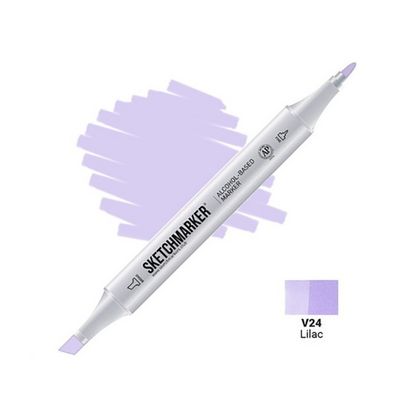 Маркер перм., худ. "Sketchmarker" двусторонний, V24, сиреневый
