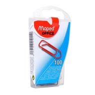 Скрепки 25 мм "Maped" винил., 100 шт., треуг., цв., блистер
