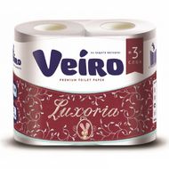 Бумага туалетная  Veiro Luxoria (1х4), цв.белый, 3-сл.