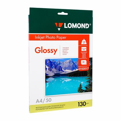 Фотобумага А4, 200 г/м, 25 л., глянц., одностор. "Lomond"