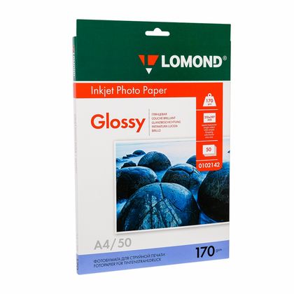 Фотобумага А4, 200 г/м, 25 л., глянц., одностор. "Lomond"