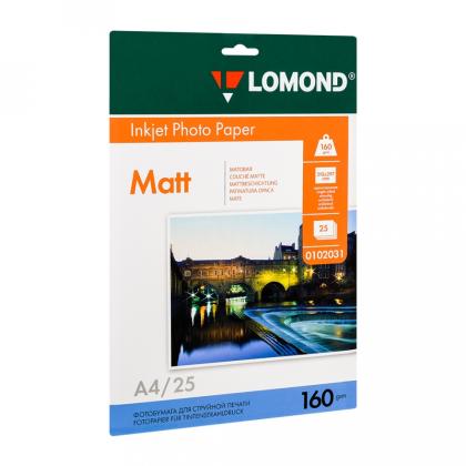 Фотобумага А4, 205 г/м, 50 л., матов., одностор. "Lomond"