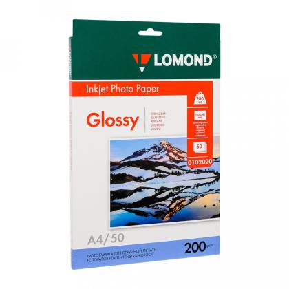 Фотобумага А4, 230 г/м, 25 л., глянц., одностор. "Lomond"