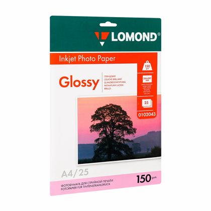 Фотобумага А4, 230 г/м, 50 л., глянц., одностор. "Lomond"