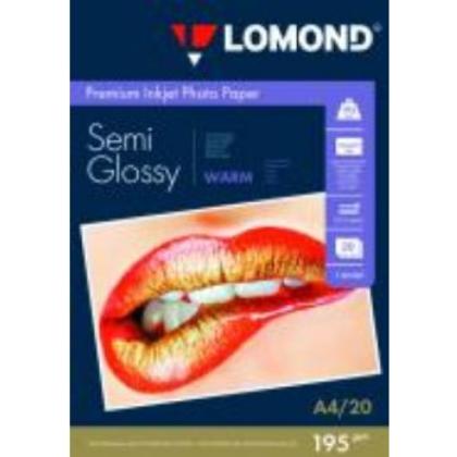 Фотобумага А4, 250 г/м, 20 л., полу глянц., warm, одностор. "Lomond"