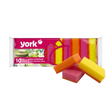 Губка кухонная для мытья посуды York Maxi 90*60*29 мм, 10шт/уп.