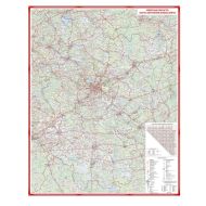 Карта настен. "Автодороги" Минская обл. 1:200 000 120*155 см, ламинир.