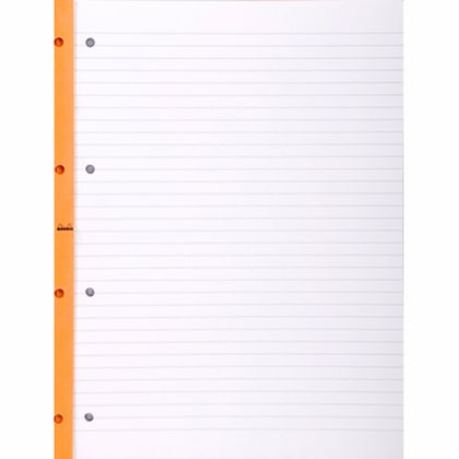 Блокнот А4+ 223*297 мм, 80 л., в клетку "Rhodia" скоба сбоку, обл. карт., оранжевый
