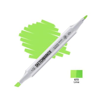 Маркер перм., худ. "Sketchmarker" двусторонний, G72, зеленый лайм